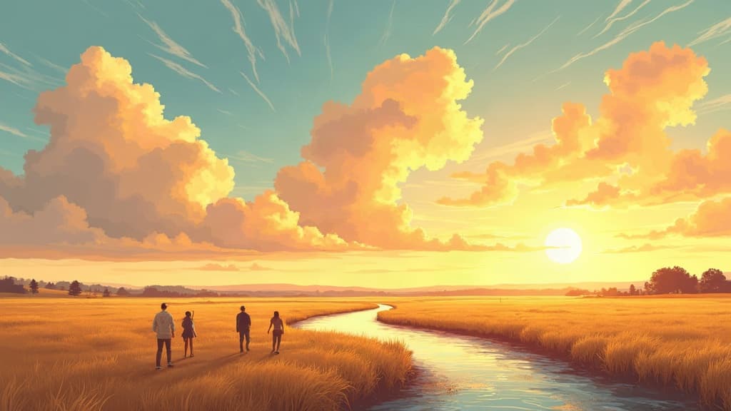 Editorial illustration: Missouri River Water Levels Rise, Impacting Bismarck Infrastructure Plans