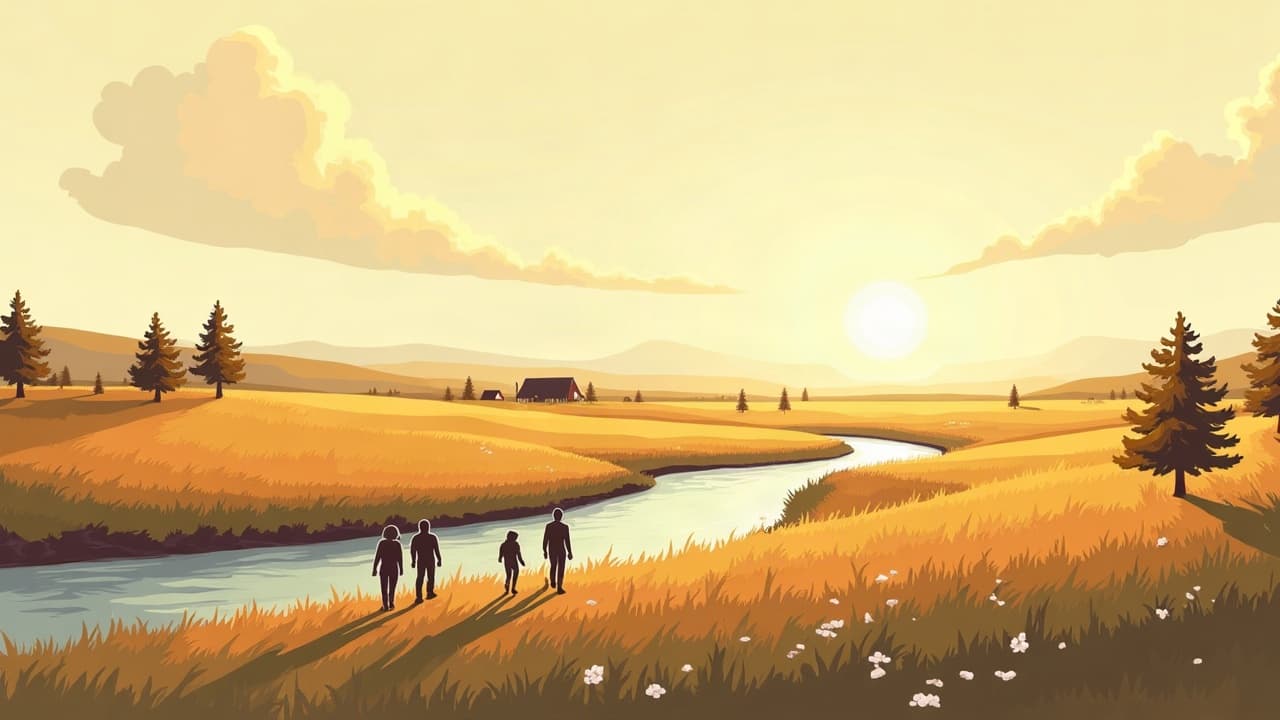 Editorial illustration: Hiking and Walking Trails in Bismarck
