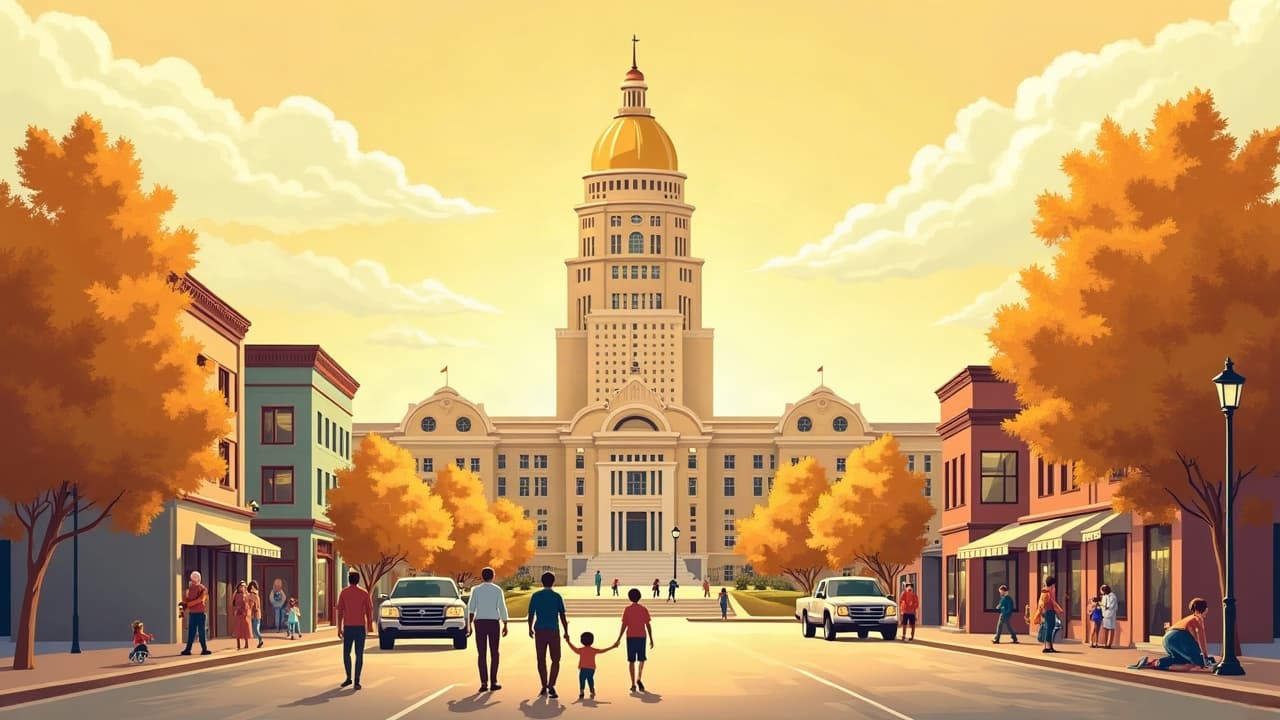 Editorial illustration: Bismarck program to explore North Dakota art in the Great Depression