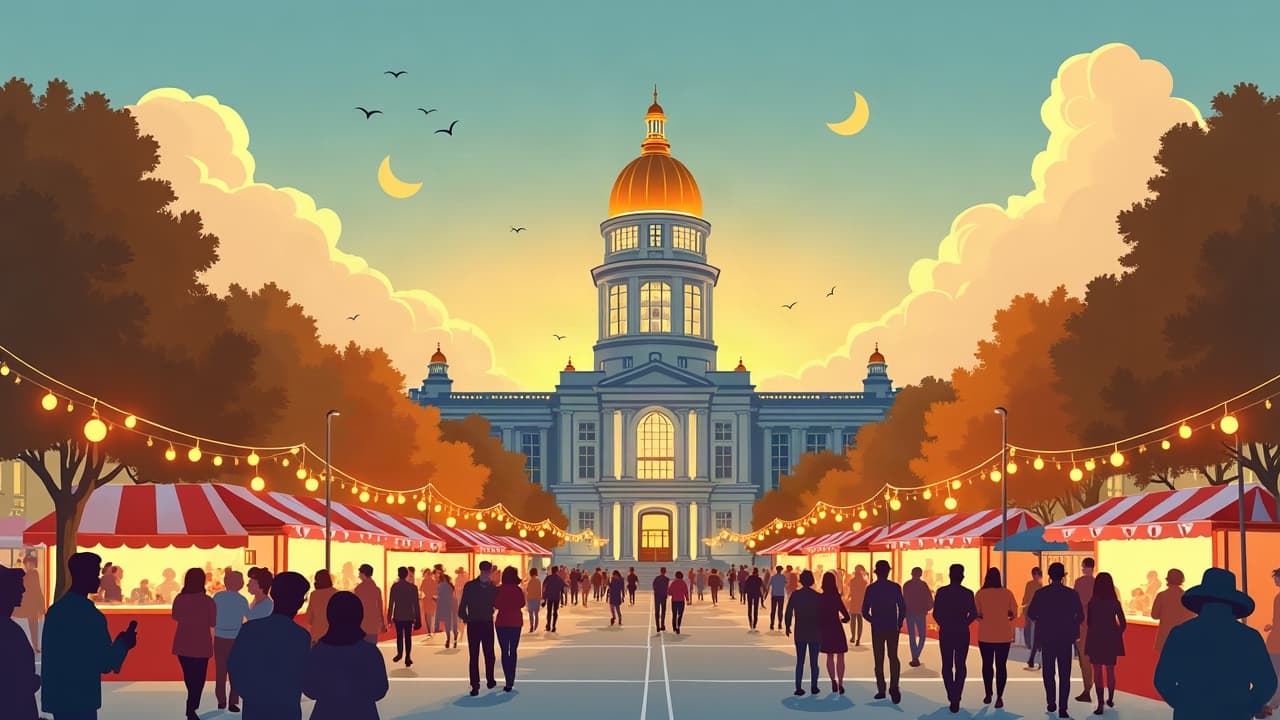 Editorial illustration: Exciting Weekend Events in Bismarck: October 16-18