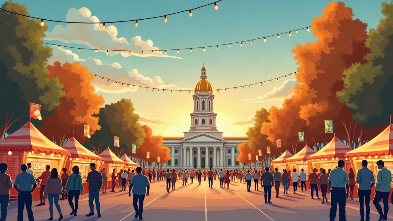 Editorial illustration: State leaders open new laboratory near the Capitol